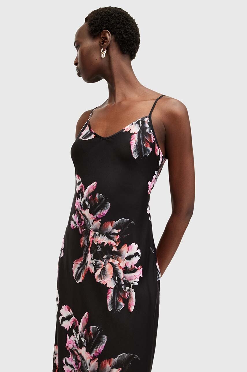 Купити Сукня AllSaints BRYONY колір чорний maxi пряма W226DB – головне зображення