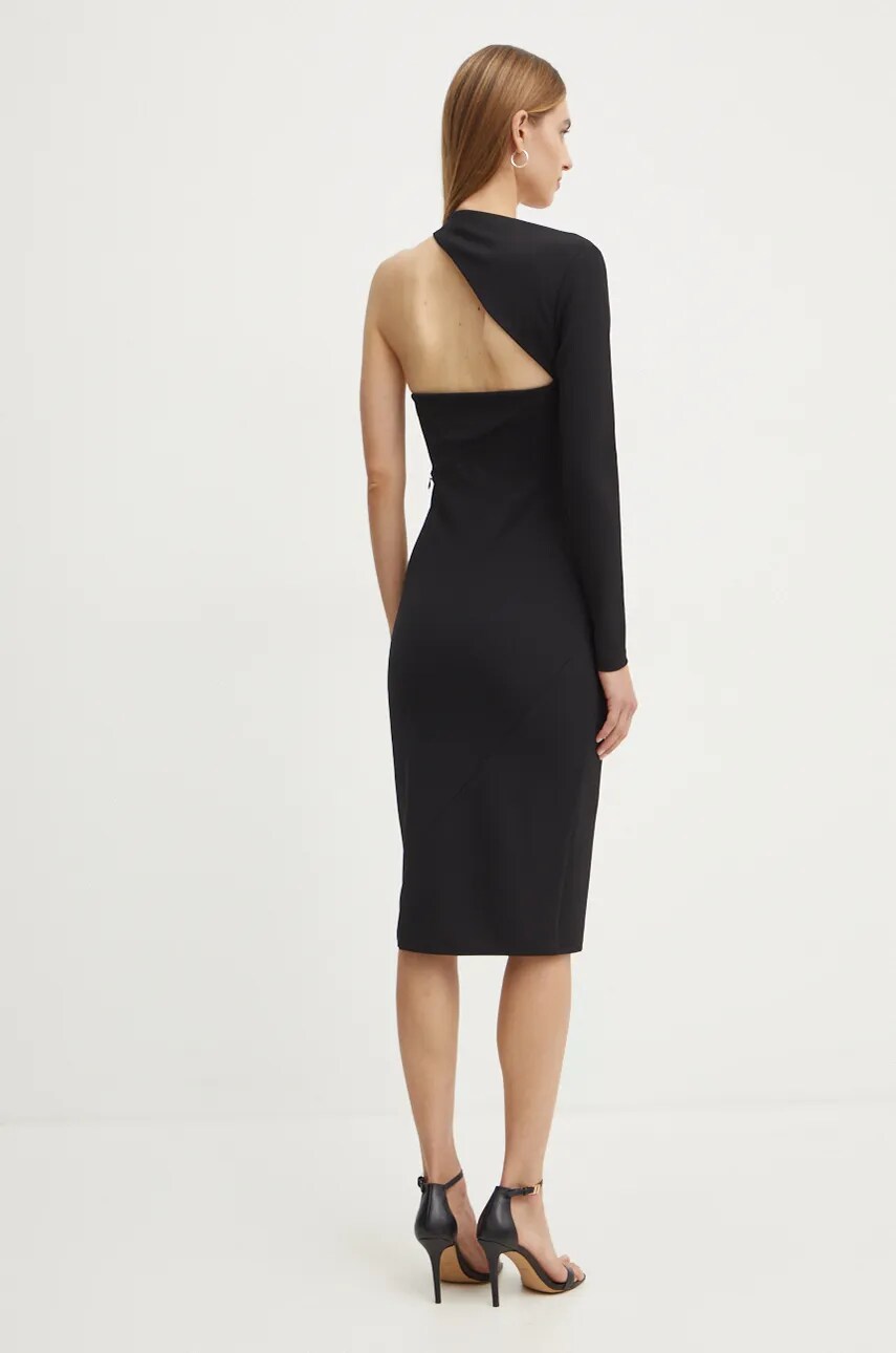 Сукня Karl Lagerfeld колір чорний midi облягаюча 246W1315