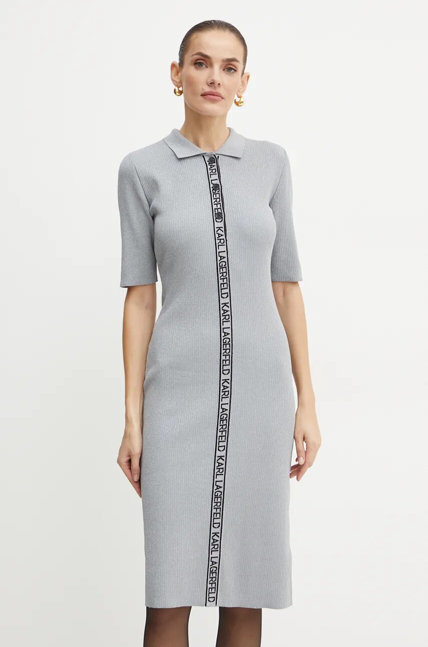 Сукня Karl Lagerfeld колір сірий mini облягаюча 246W1325