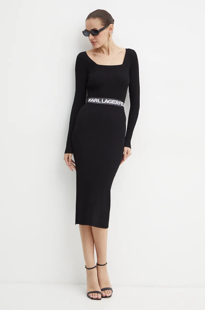 Сукня Karl Lagerfeld колір чорний mini облягаюча 246W1326