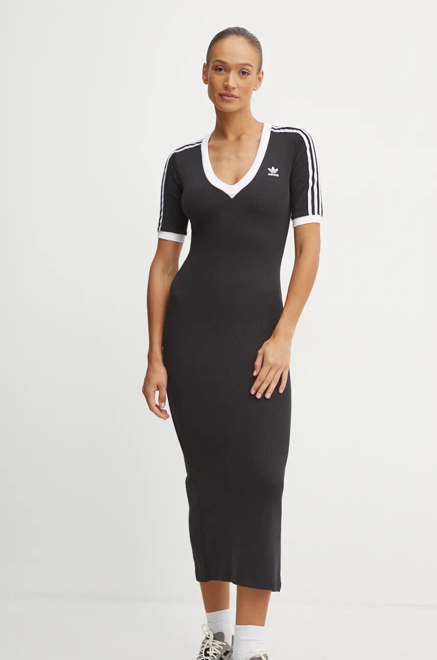 Сукня adidas Originals колір чорний maxi облягаюча IX6962