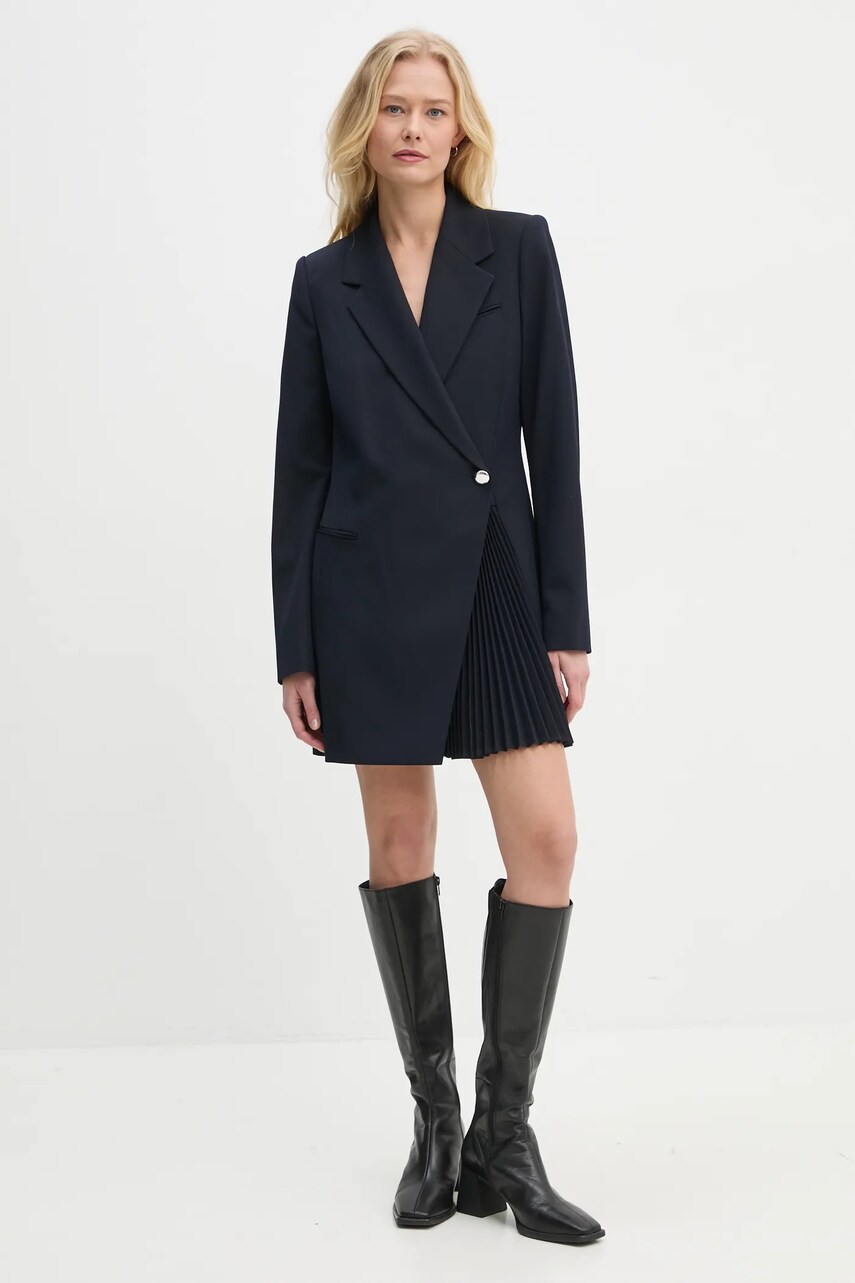 Сукня A.L.C. Callen колір синій mini розкльошена 6DRES02495