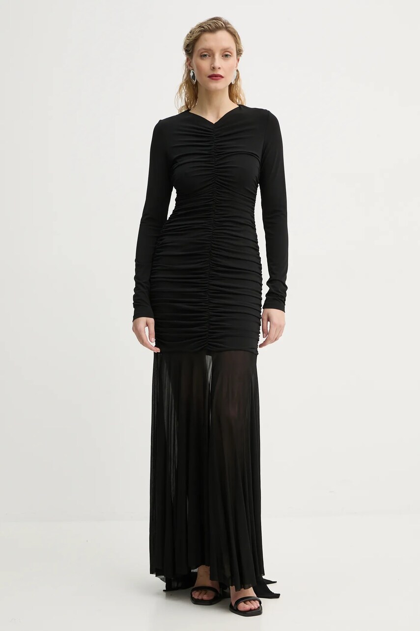Сукня A.L.C. Fawn колір чорний maxi розкльошена 6DRES02467