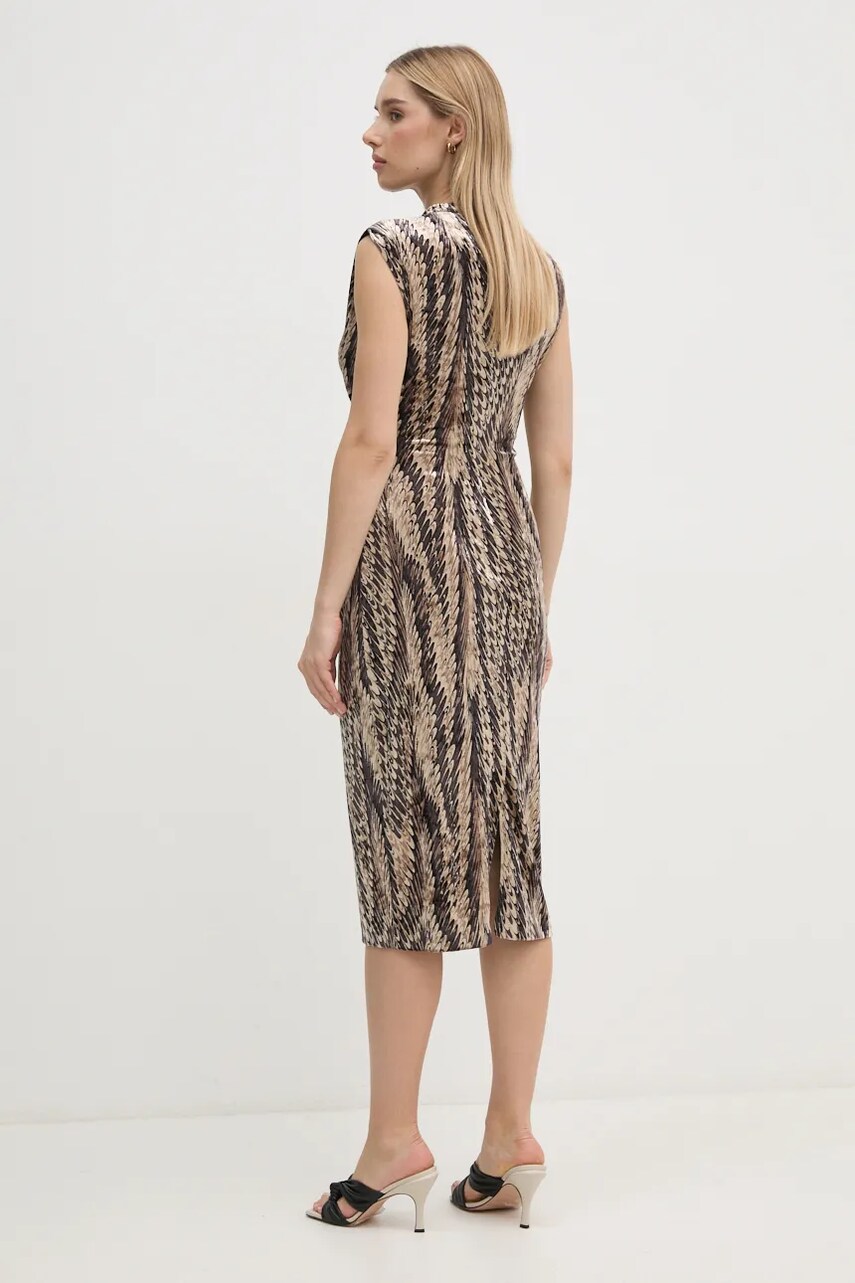 Сукня DIANE VON FURSTENBERG колір бежевий mini облягаюча DVFDS3S003