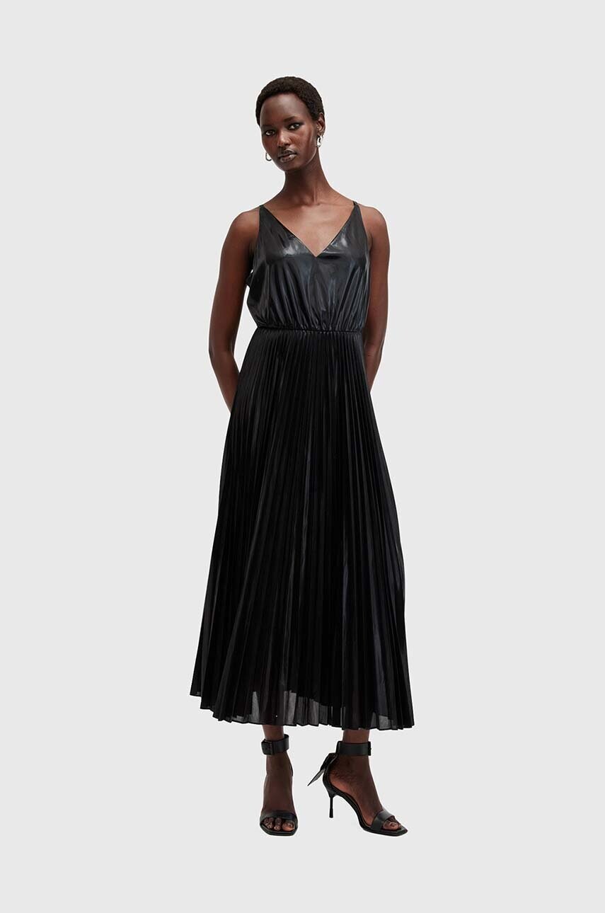 Сукня і светр AllSaints SPARK DRESS колір чорний midi розкльошена W082DB