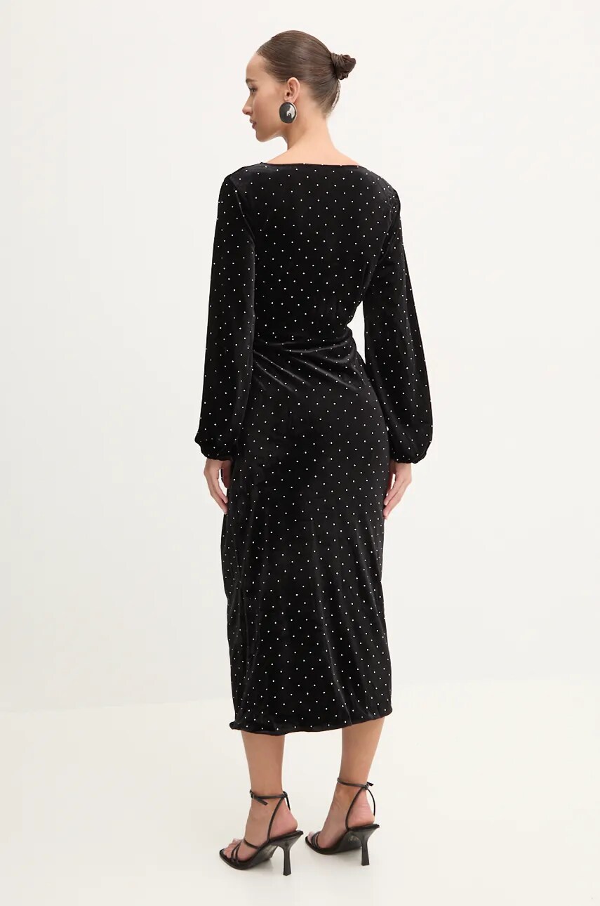 Сукня Never Fully Dressed Midi Vienna колір чорний midi розкльошена NFDDR1677