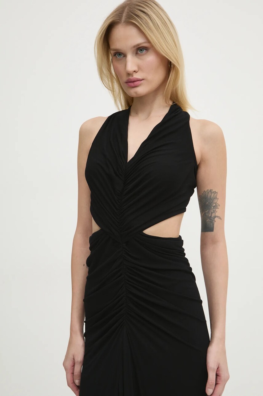 Сукня Rick Owens Lilies колір чорний maxi розкльошена LI02D5500RV