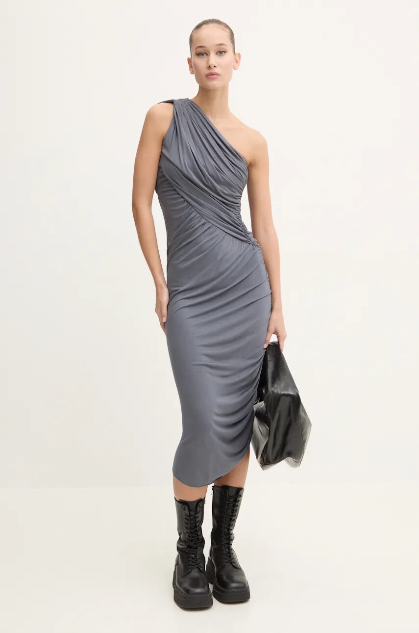 Сукня Rick Owens Lilies колір сірий maxi облягаюча LI02D5526RV