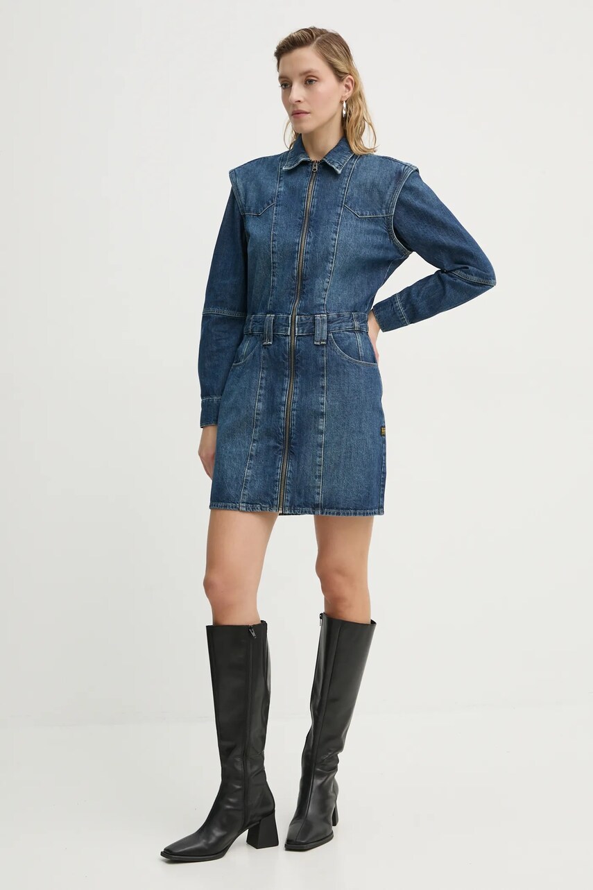 Джинсова сукня G-Star Raw mini облягаюча D25362-D301