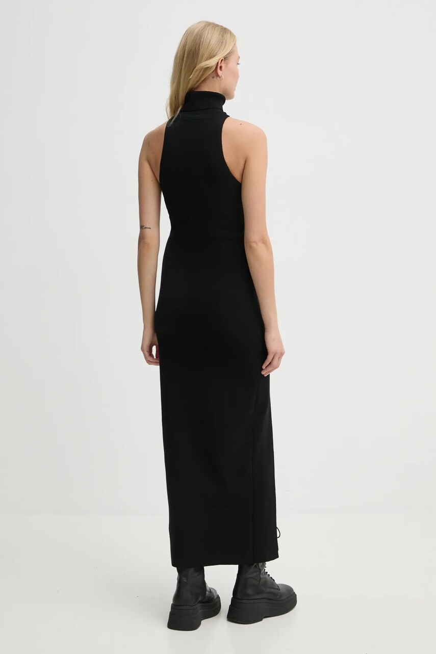 Бавовняна сукня G-Star Raw колір чорний maxi облягаюча D26412-D487