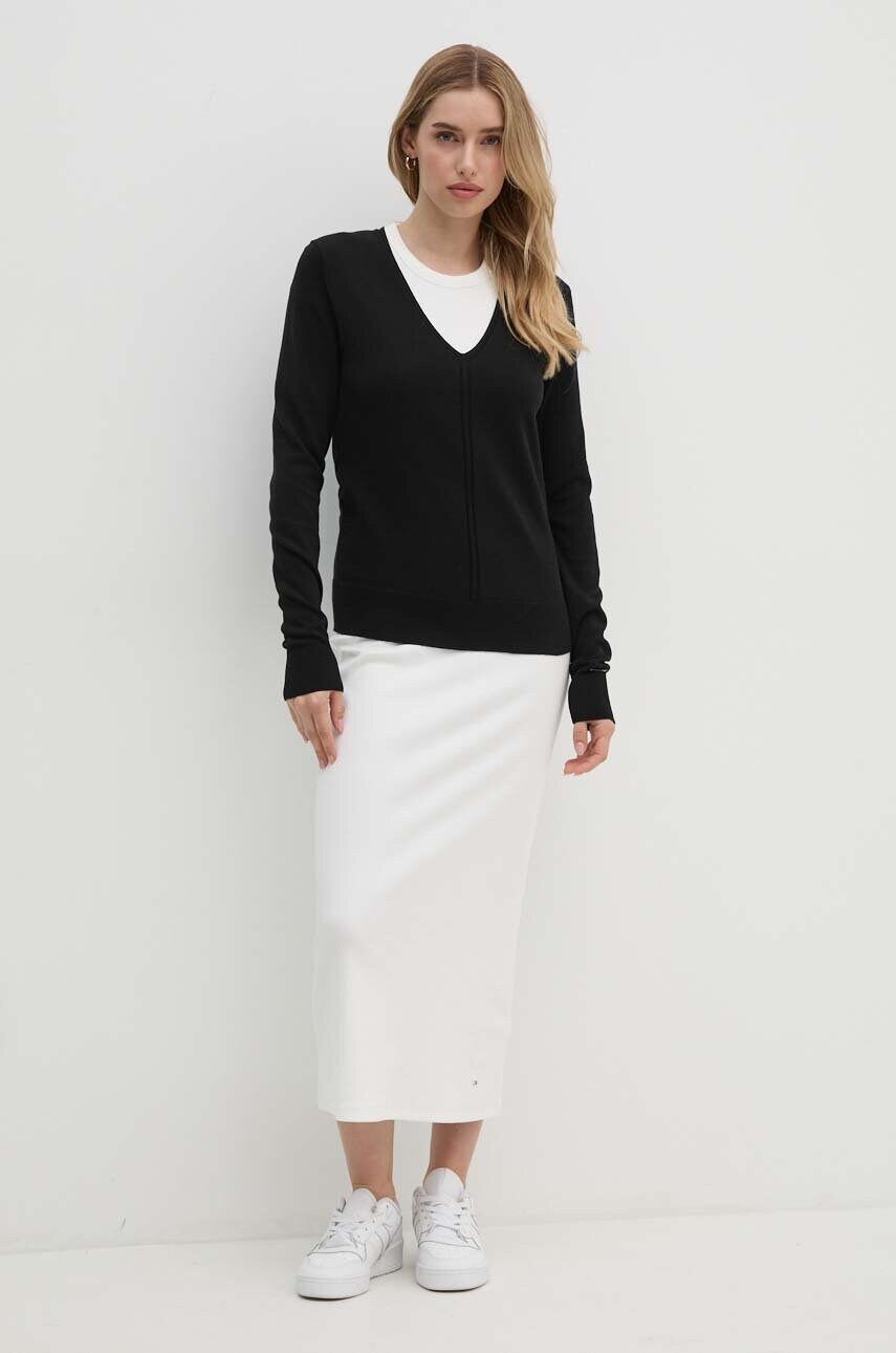Светр з домішкою шовку Calvin Klein колір чорний легкий K20K207569