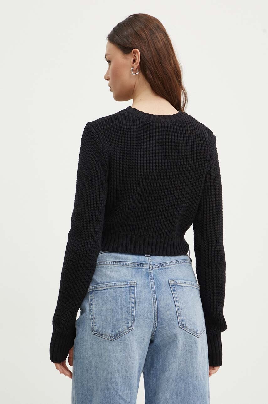 Бавовняний светр Dkny колір чорний  D2B4A136