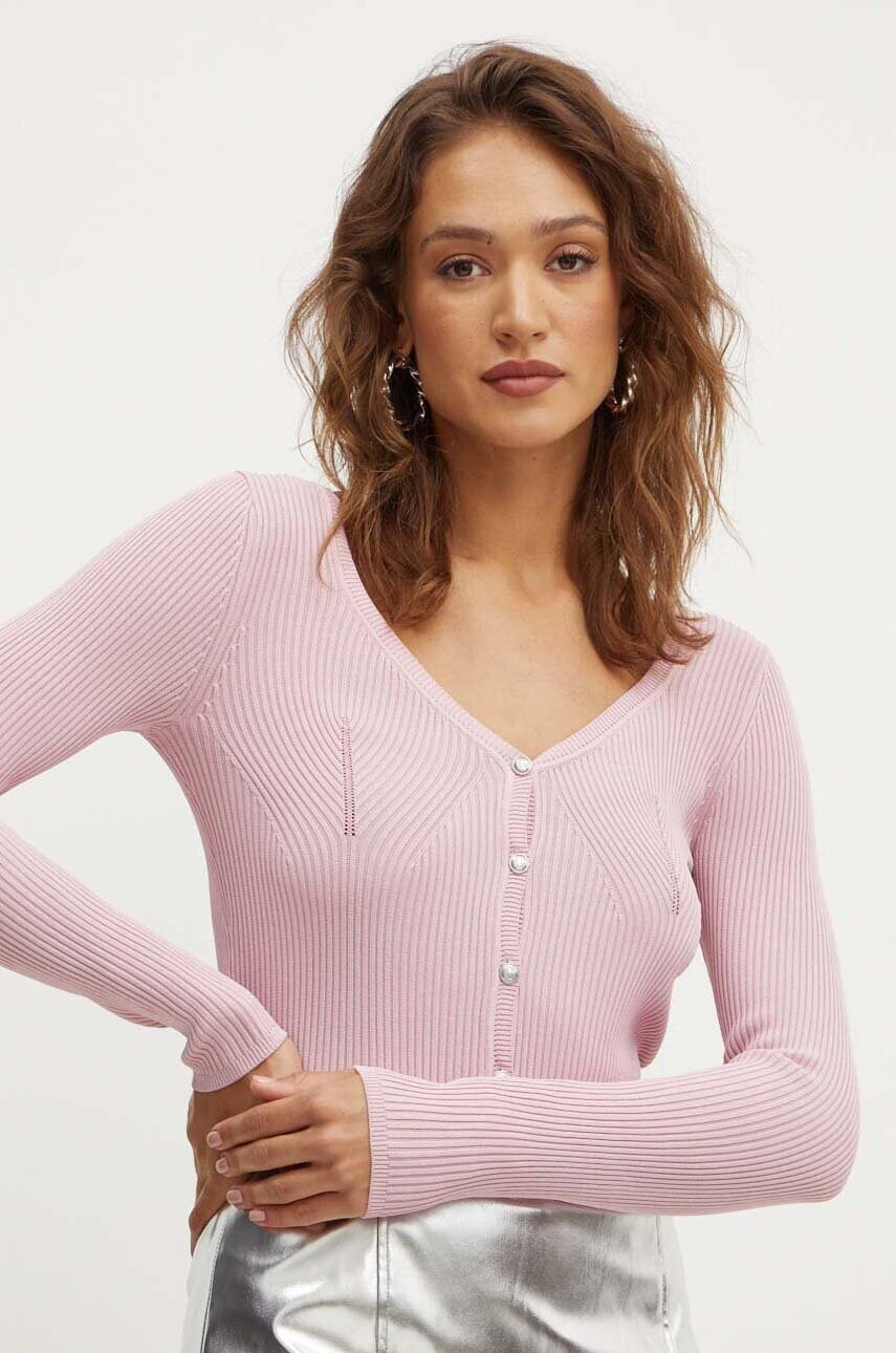 Джемпер Guess LUCILLE жіночий колір рожевий легкий W4YR05 Z2U00