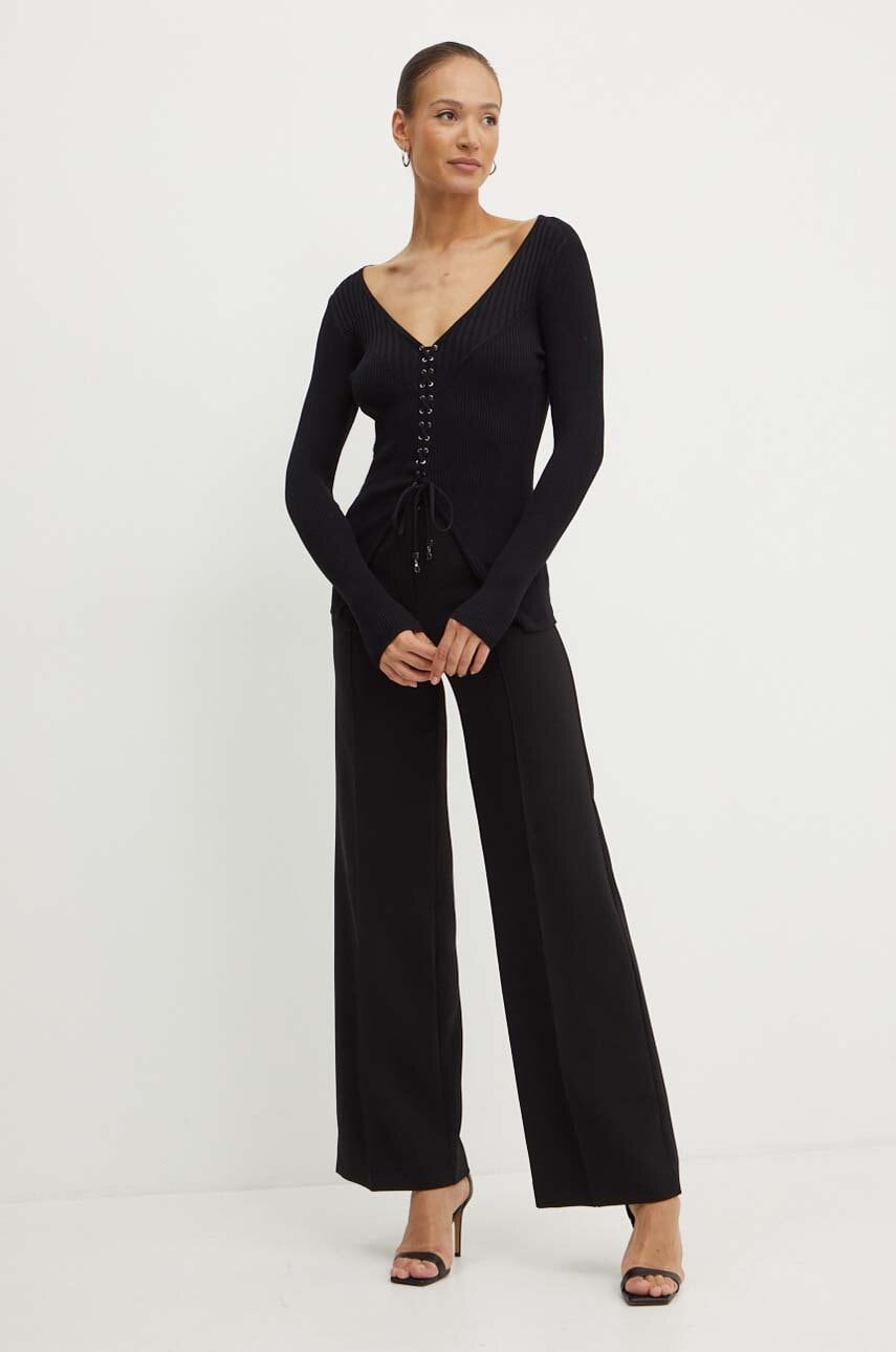 Светр Guess SELENE жіночий колір чорний легкий W4YR03 Z2V62