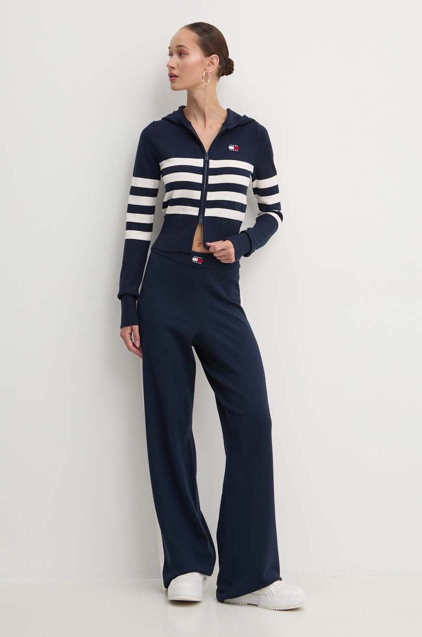Джемпер Tommy Jeans жіночий колір синій легкий DW0DW18524