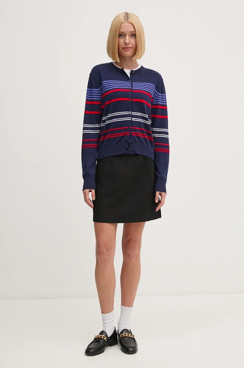 Бавовняний кардиган United Colors of Benetton колір зелений легкий 1094E501P