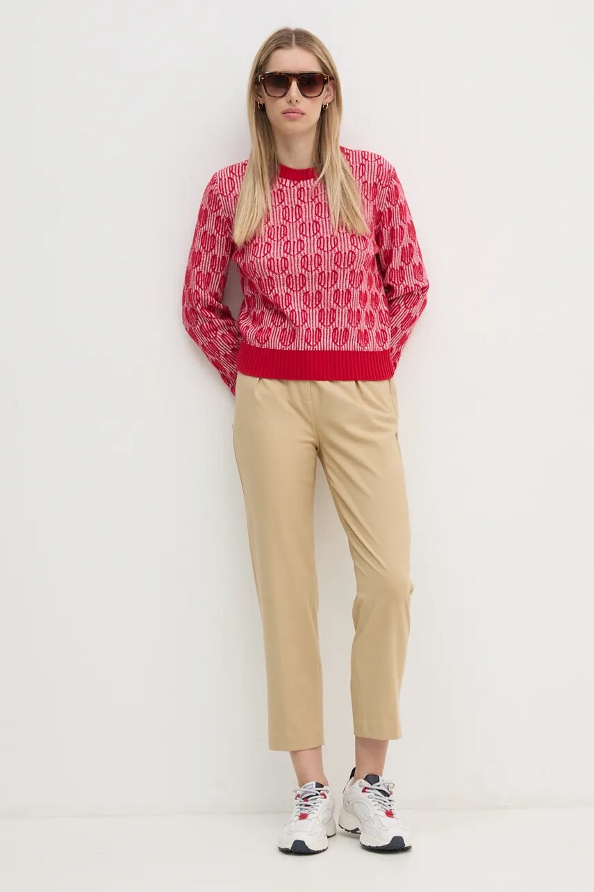 Светр з домішкою вовни United Colors of Benetton жіночий колір червоний  1435E10BO