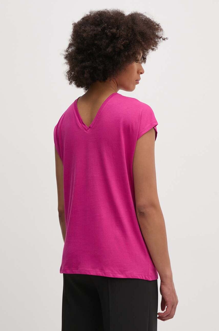 Бавовняна футболка United Colors of Benetton жіноча колір фіолетовий 3EERD109C