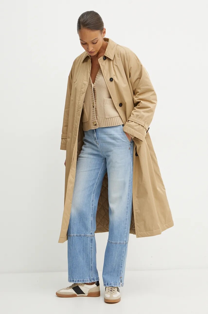 Вовняний кардиган Weekend Max Mara колір бежевий 2425346042600