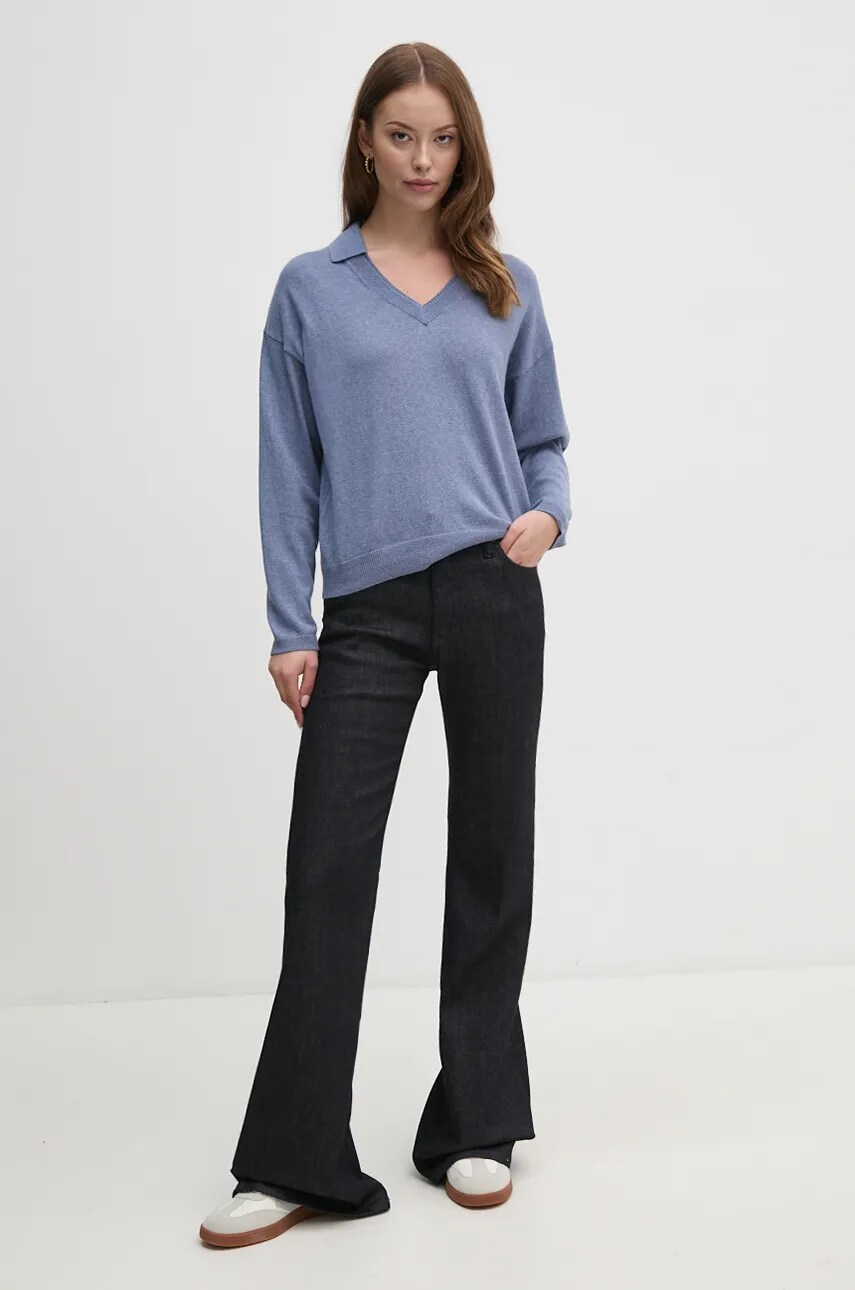 Светр з домішкою вовни Pepe Jeans ISELA POLO жіночий легкий PL702222