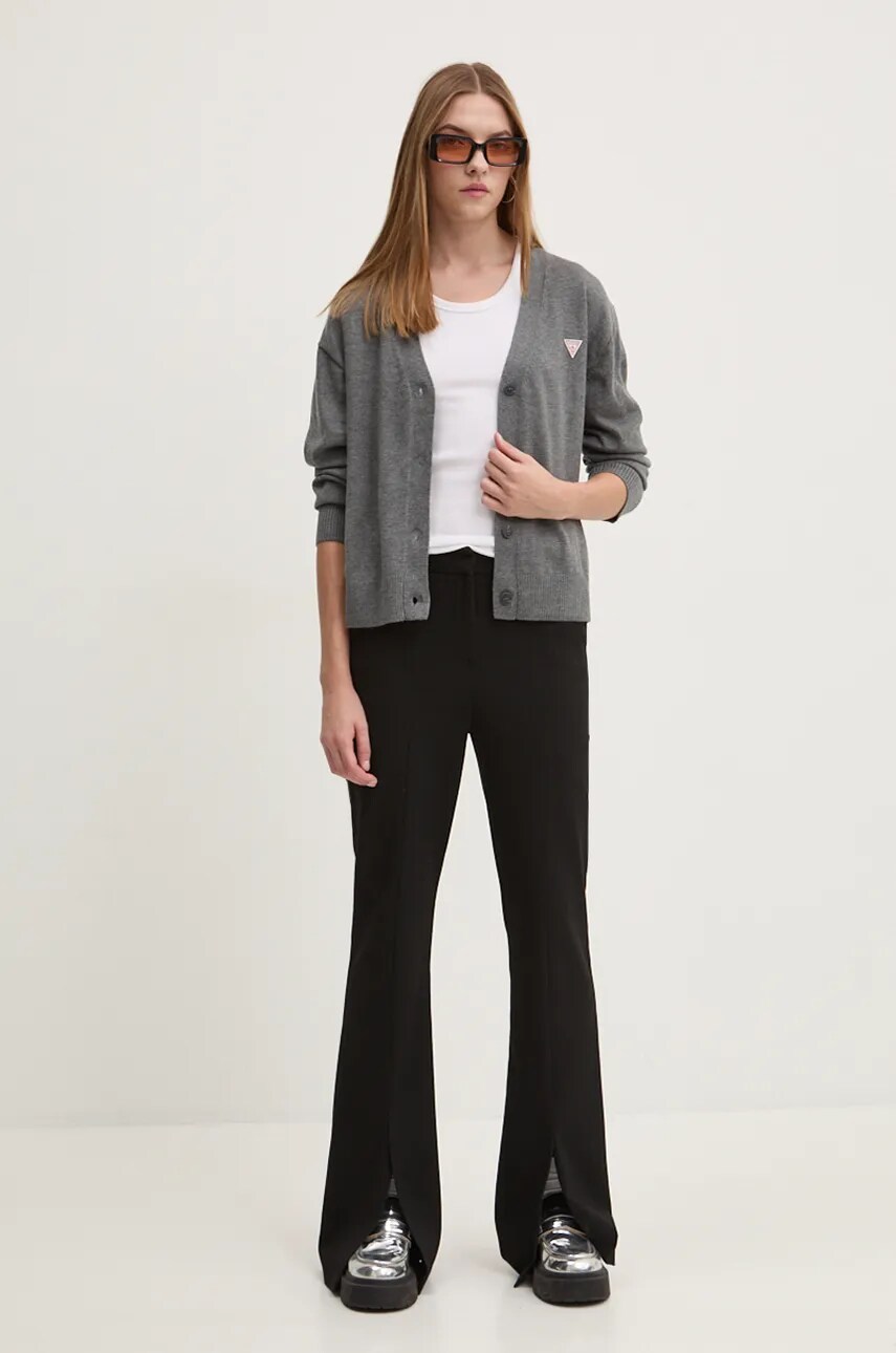 Кардиган з домішкою вовни Guess Jeans колір сірий легкий W4BR16 Z3HO2