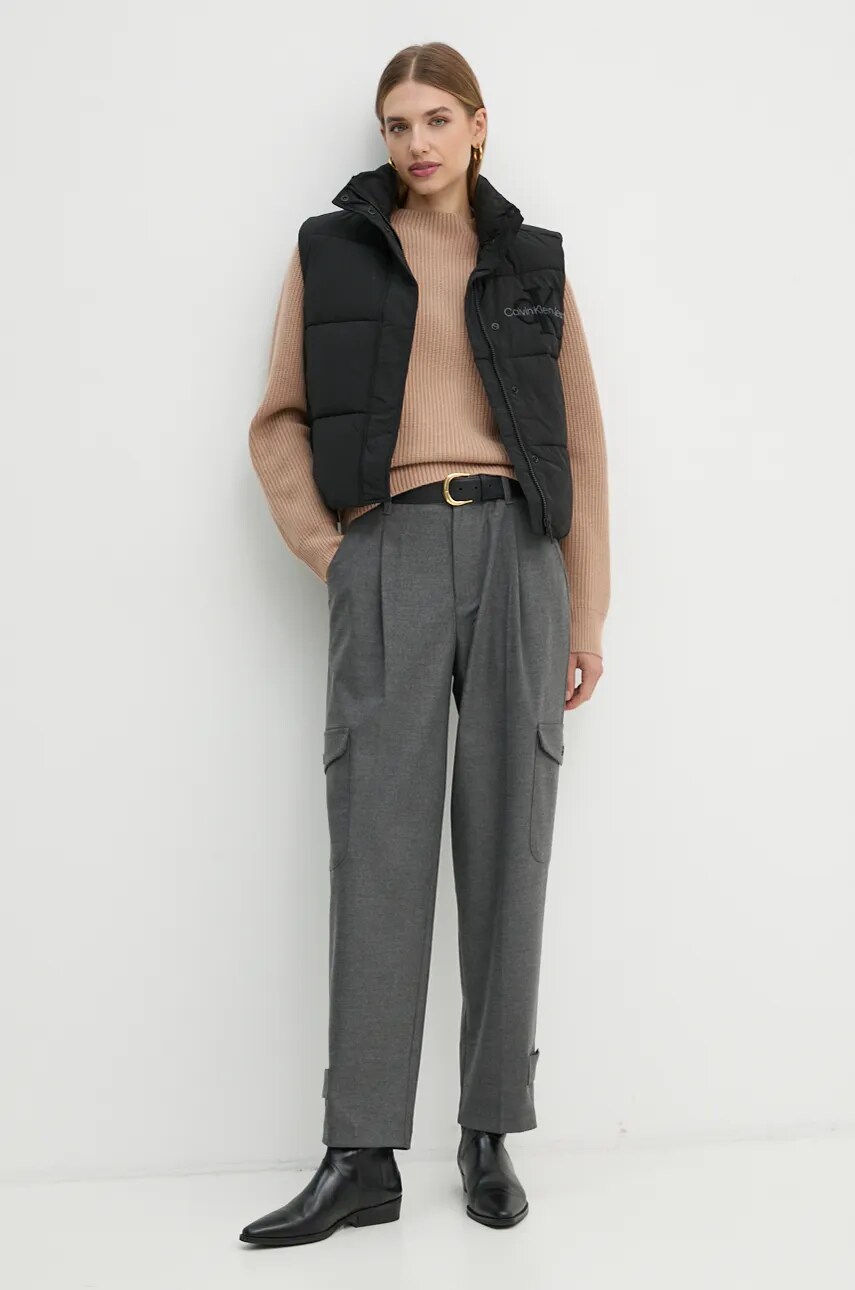 Вовняний светр Calvin Klein жіночий колір бежевий  K20K207426