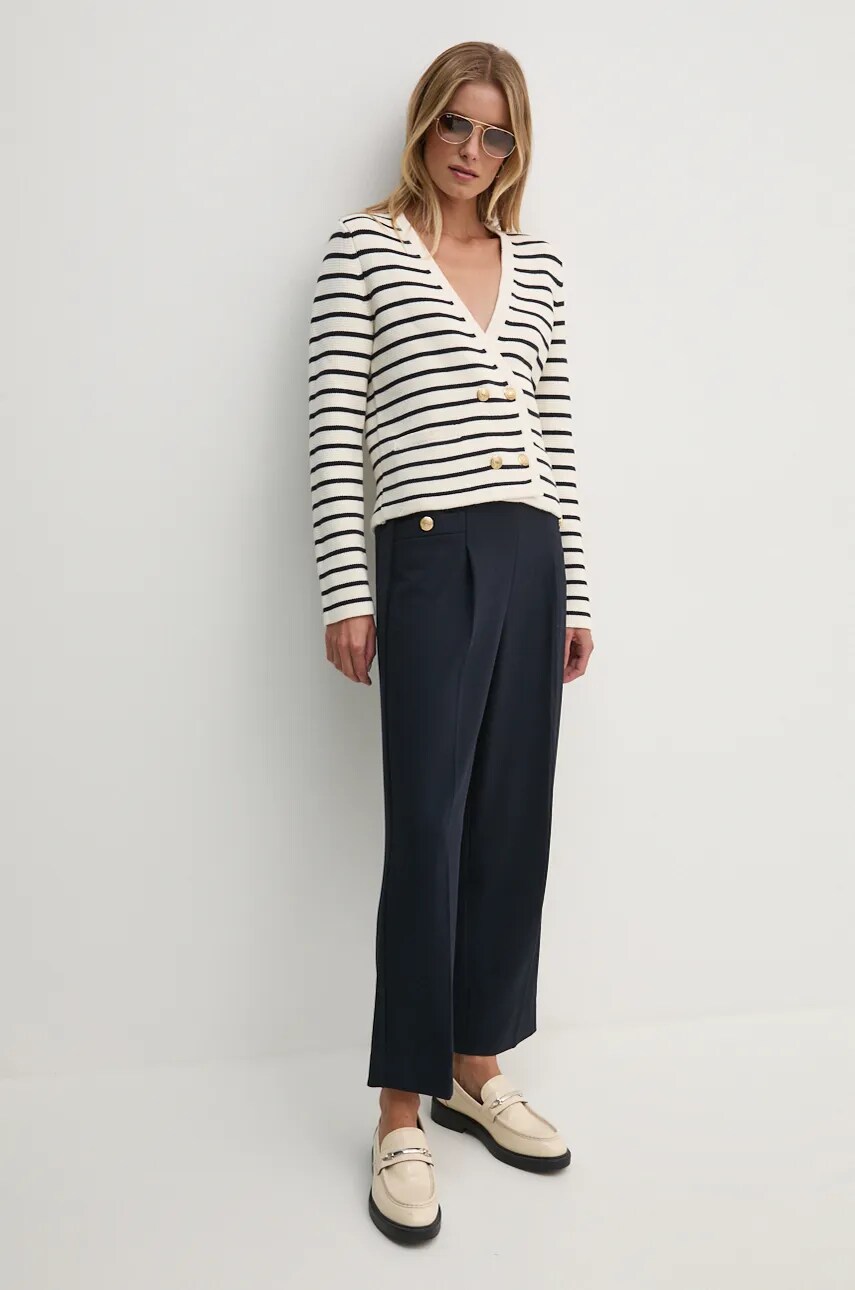 Бавовняний кардиган Tommy Hilfiger колір бежевий WW0WW43184