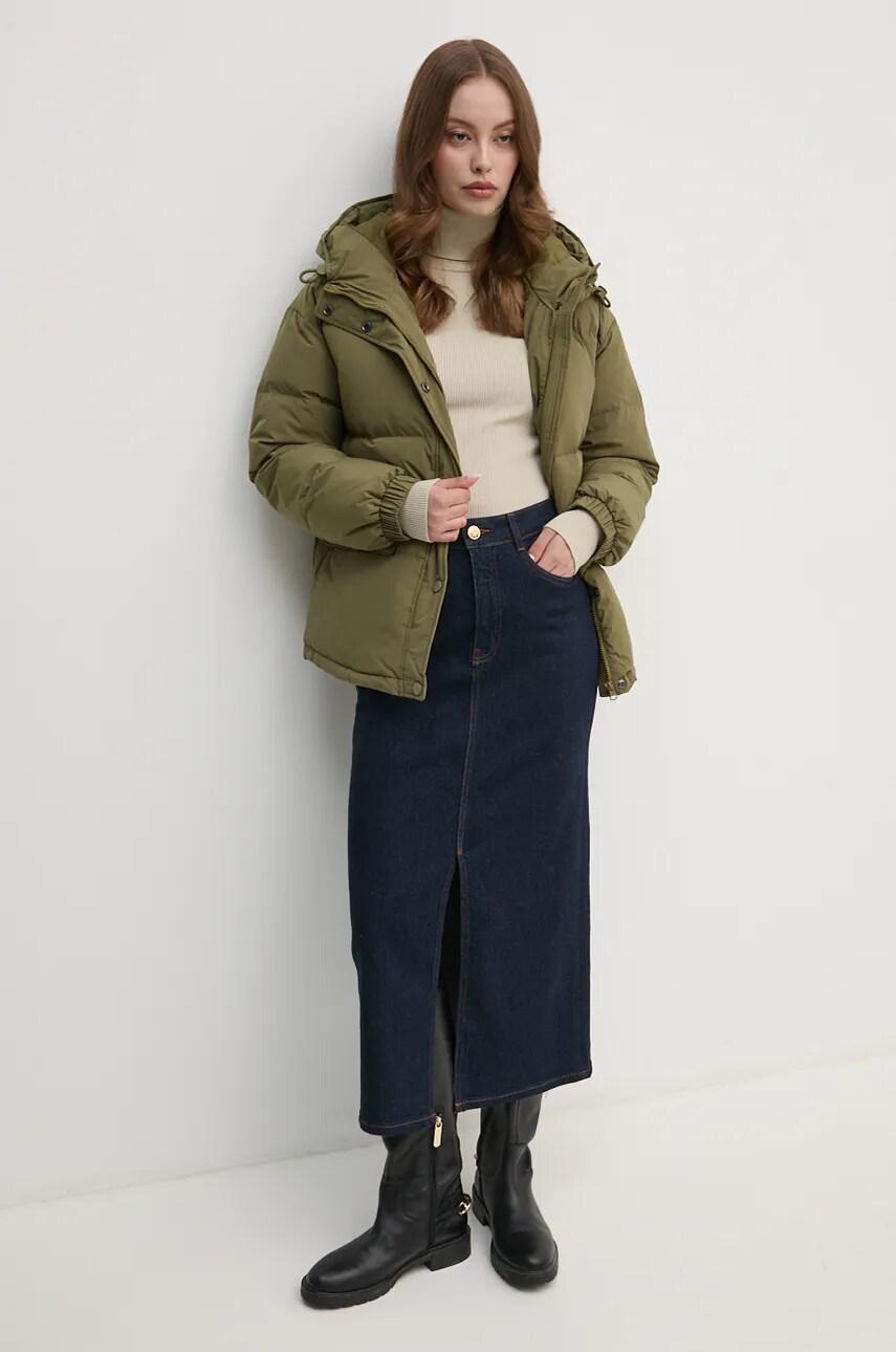 Светр Calvin Klein Jeans жіночий колір зелений легкий гольф J20J224225