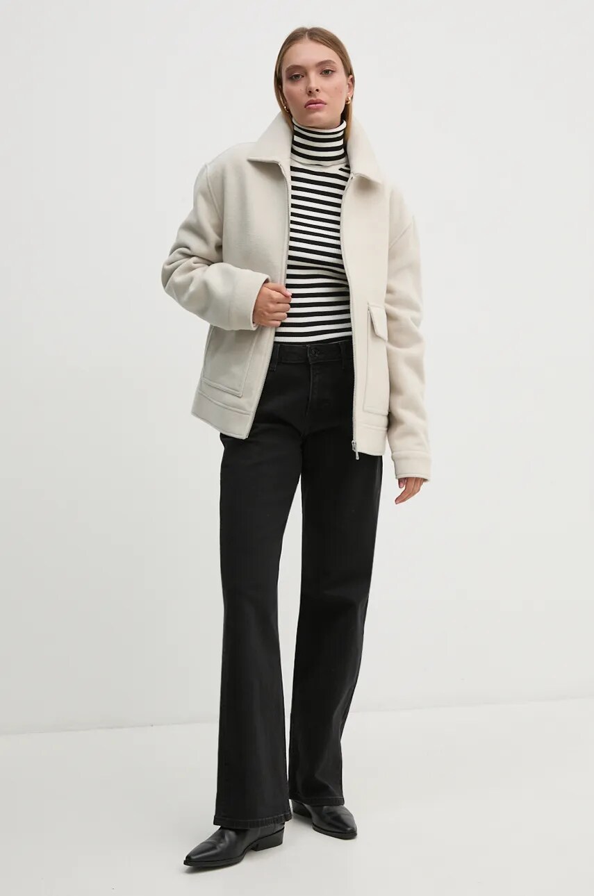 Светр Calvin Klein Jeans жіночий колір білий легкий гольф J20J224225