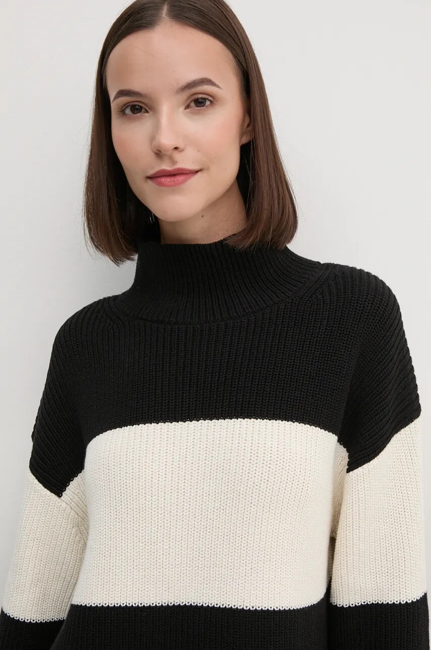 Бавовняний светр Calvin Klein Jeans колір білий теплий гольф J20J224227