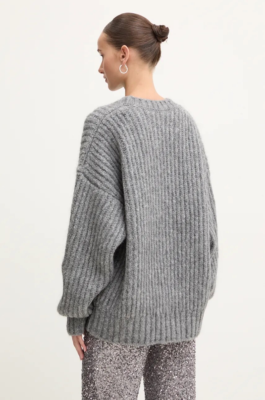 Светр з домішкою вовни MSGM жіночий колір сірий теплий 3742MDM207A.247984