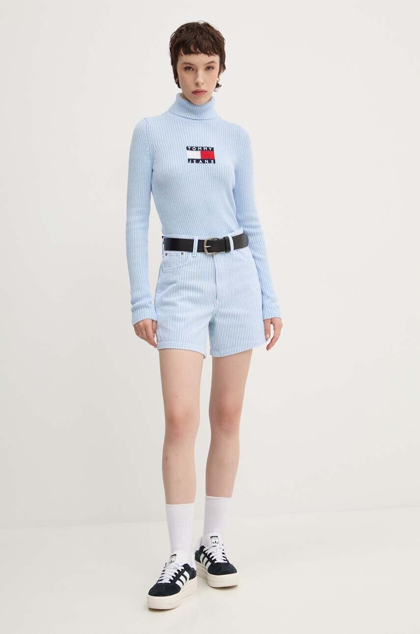 Светр з домішкою вовни Tommy Jeans жіночий  гольф DW0DW18678