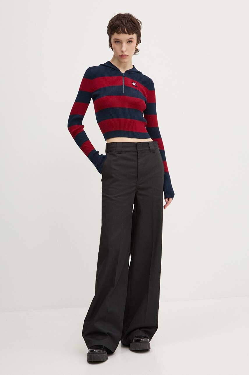 Светр Tommy Jeans жіночий колір синій  DW0DW18679