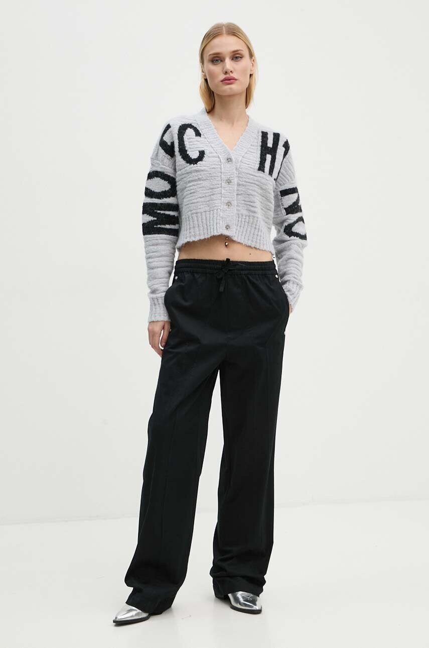 Кардиган з домішкою вовни Moschino Jeans колір сірий A0912 8705