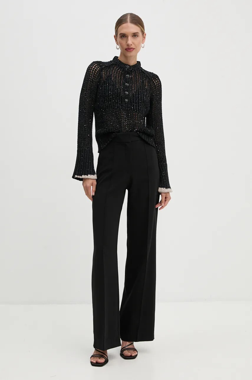 Светр ZADIG&VOLTAIRE жіночий колір чорний теплий KWSW01667