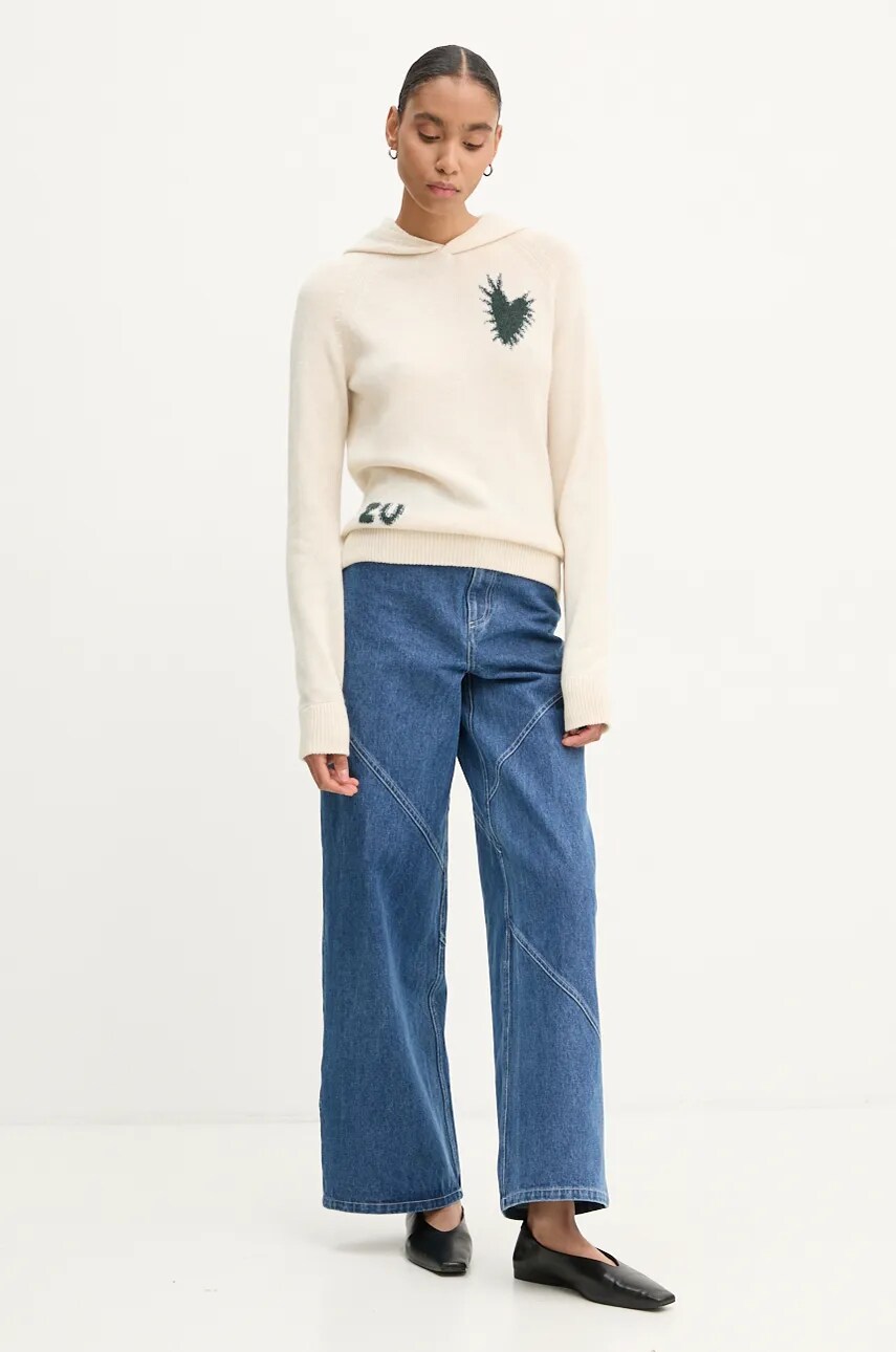 Светр з кашеміру ZADIG&VOLTAIRE колір бежевий  KWSW01657
