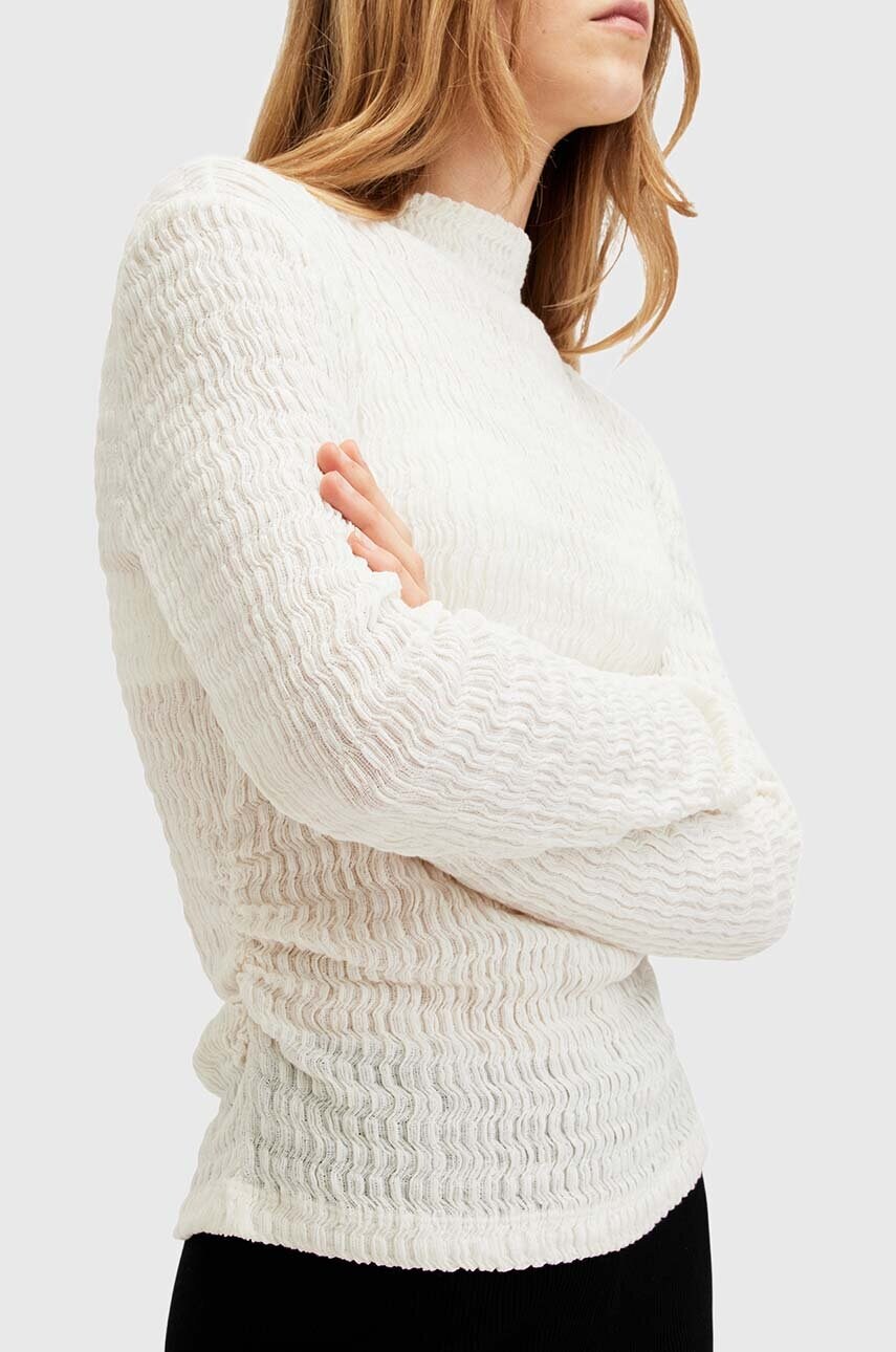 Светр AllSaints CONNIE FRANCESCO жіночий колір білий півгольф W190JB