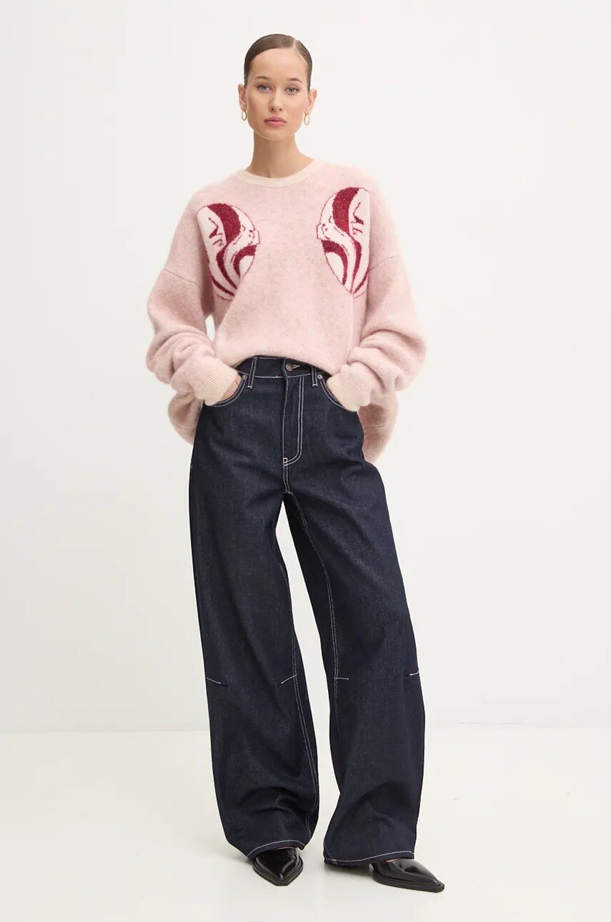 Вовняний светр Fiorucci жіночий колір рожевий теплий U01FMKSW255KN11MU01