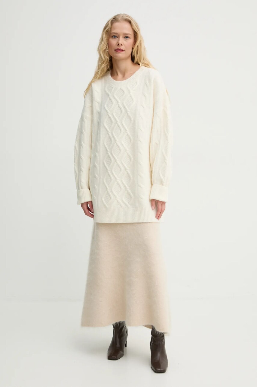 Вовняний светр Stand Studio Neriah Sweater жіночий колір бежевий теплий 66357-8715