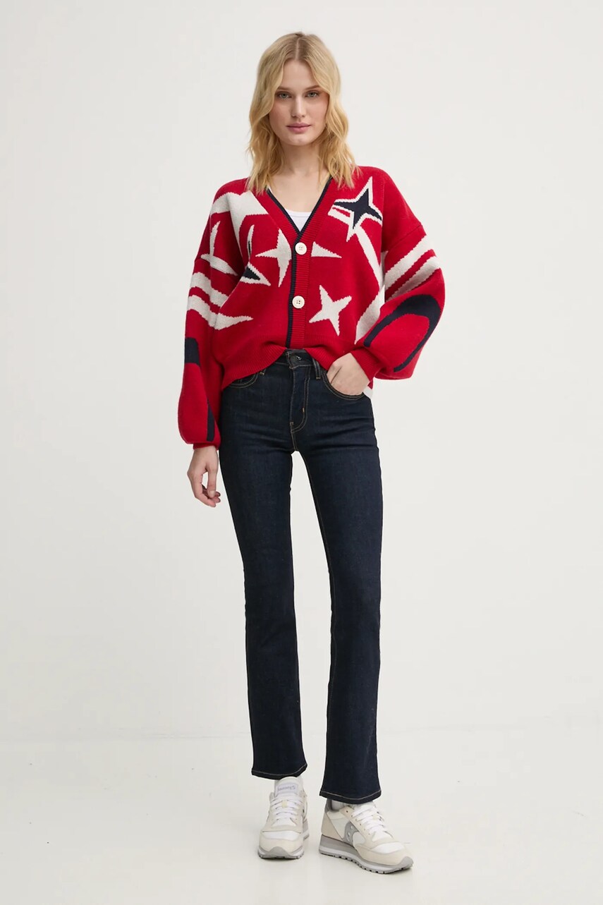 Вовняний кардиган G-Star Raw колір червоний D25730-D939