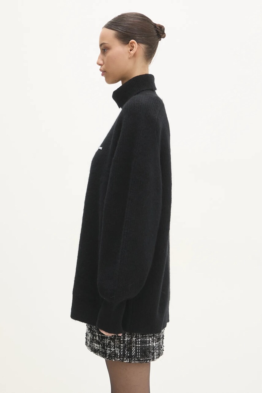 Вовняний светр Rotate Turtleneck жіночий колір чорний гольф 113128100