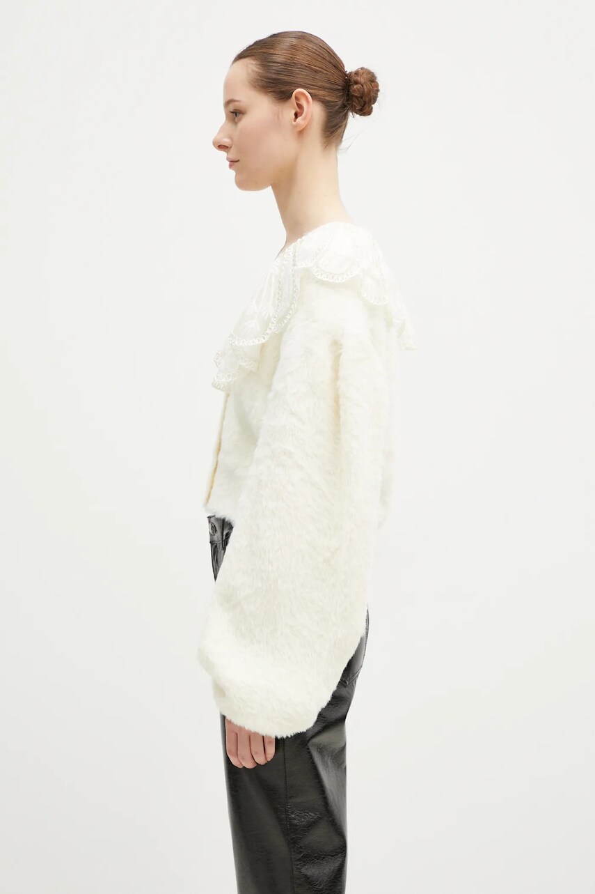 Джемпер Rotate Lace Collar Knit жіночий колір бежевий теплий 113214269