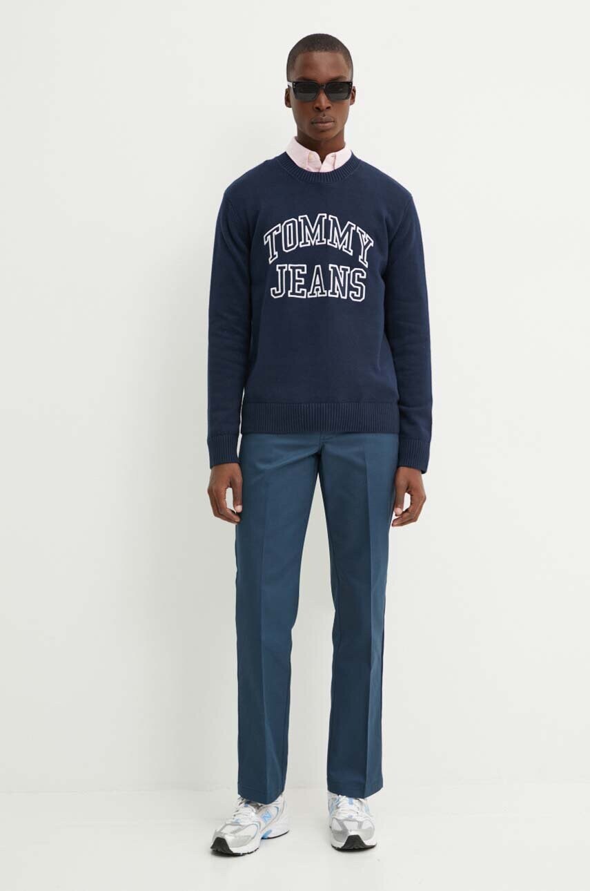 Светр Tommy Jeans чоловічий колір синій  DM0DM19178
