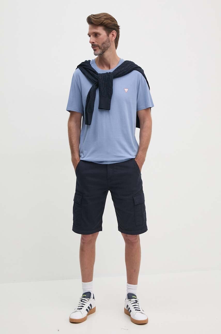 Светр Armani Exchange чоловічий колір синій легкий 6DZM1R ZM4DZ