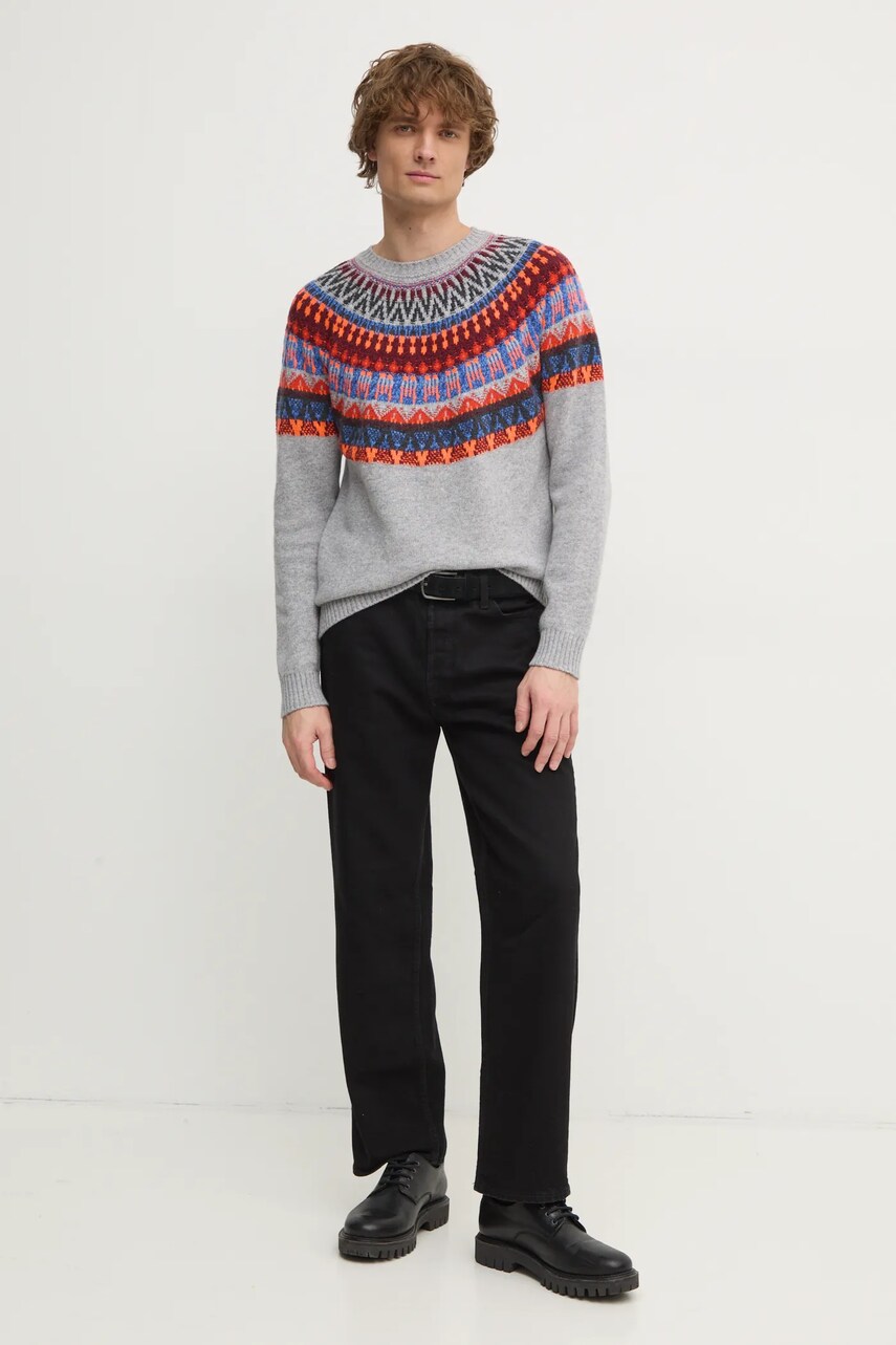 Светр United Colors of Benetton чоловічий колір сірий  1144K108V
