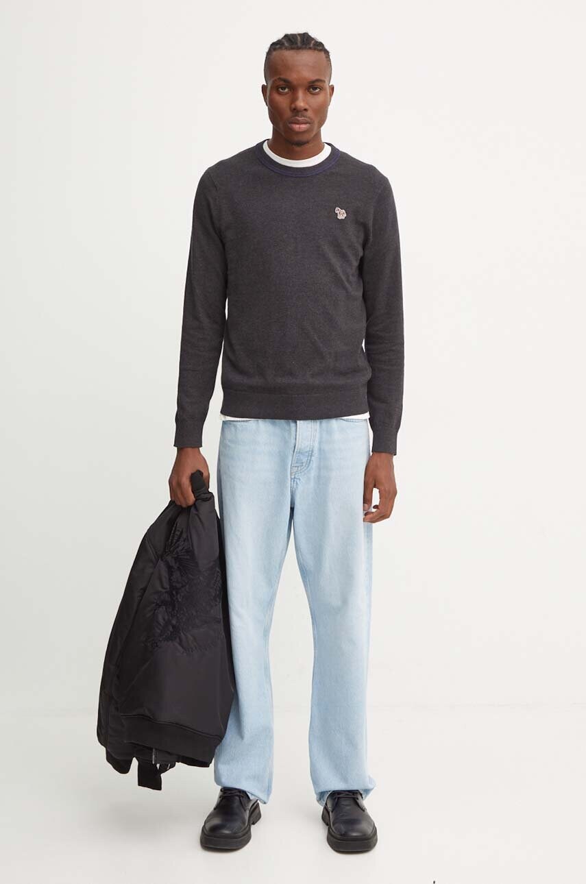 Светр з домішкою вовни PS Paul Smith чоловічий колір сірий легкий M2R.530XZ.N22226