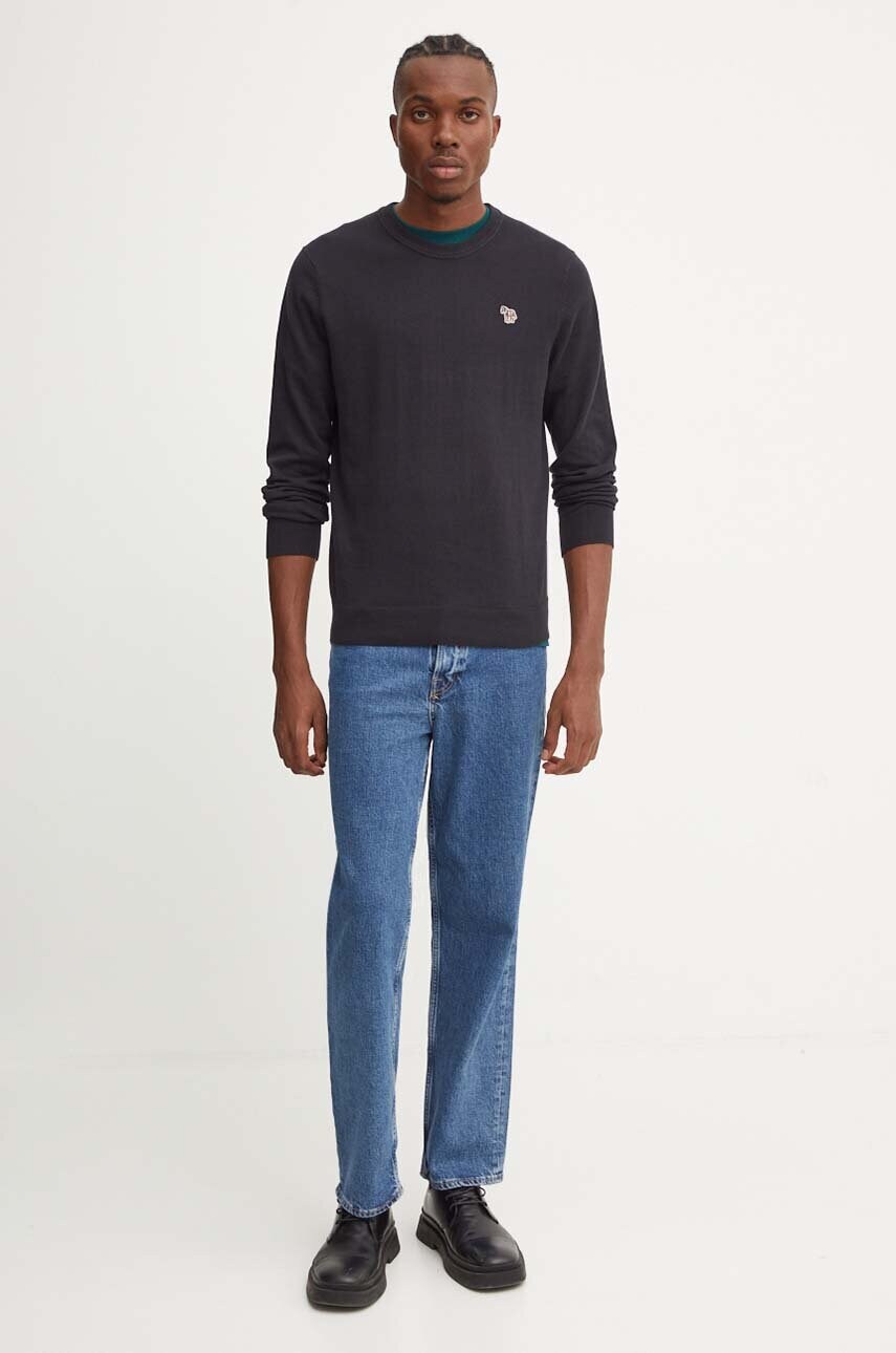 Светр з домішкою вовни PS Paul Smith чоловічий колір чорний легкий M2R.530XZ.N22226