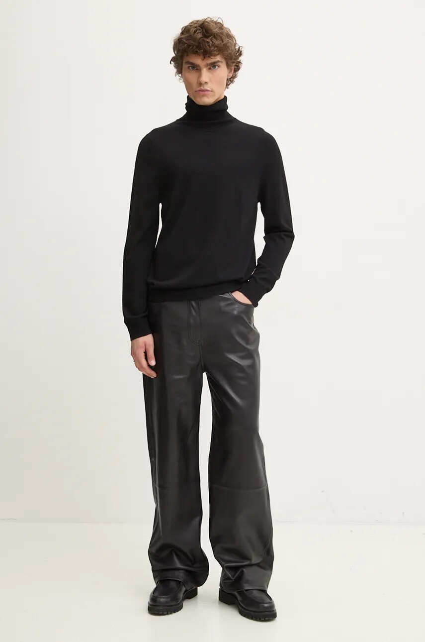 Светр PS Paul Smith чоловічий колір чорний легкий гольф M2R.983Y.N21861