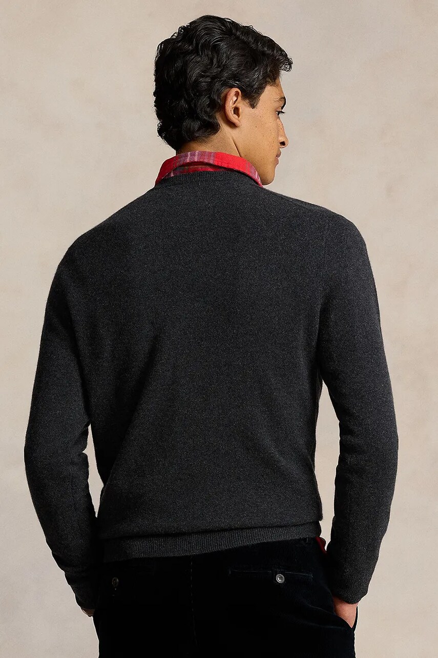 Светр з кашеміру Polo Ralph Lauren колір сірий  710949282