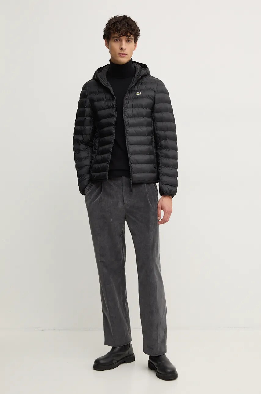 Светр Sisley чоловічий колір чорний легкий гольф 10F2S2244